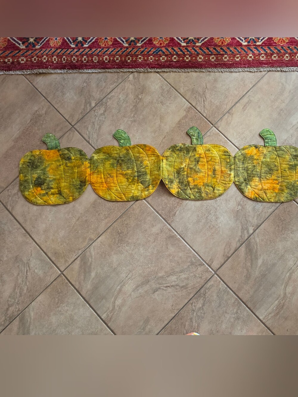 Harvest Pumpkin Reversible Table Runner - Fall Seasonal Home Accent Decor